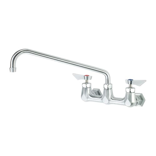 Krowne DX-814 Diamond Series Wall Mount Faucet w/ 14" Swing Spout, 8" Centers