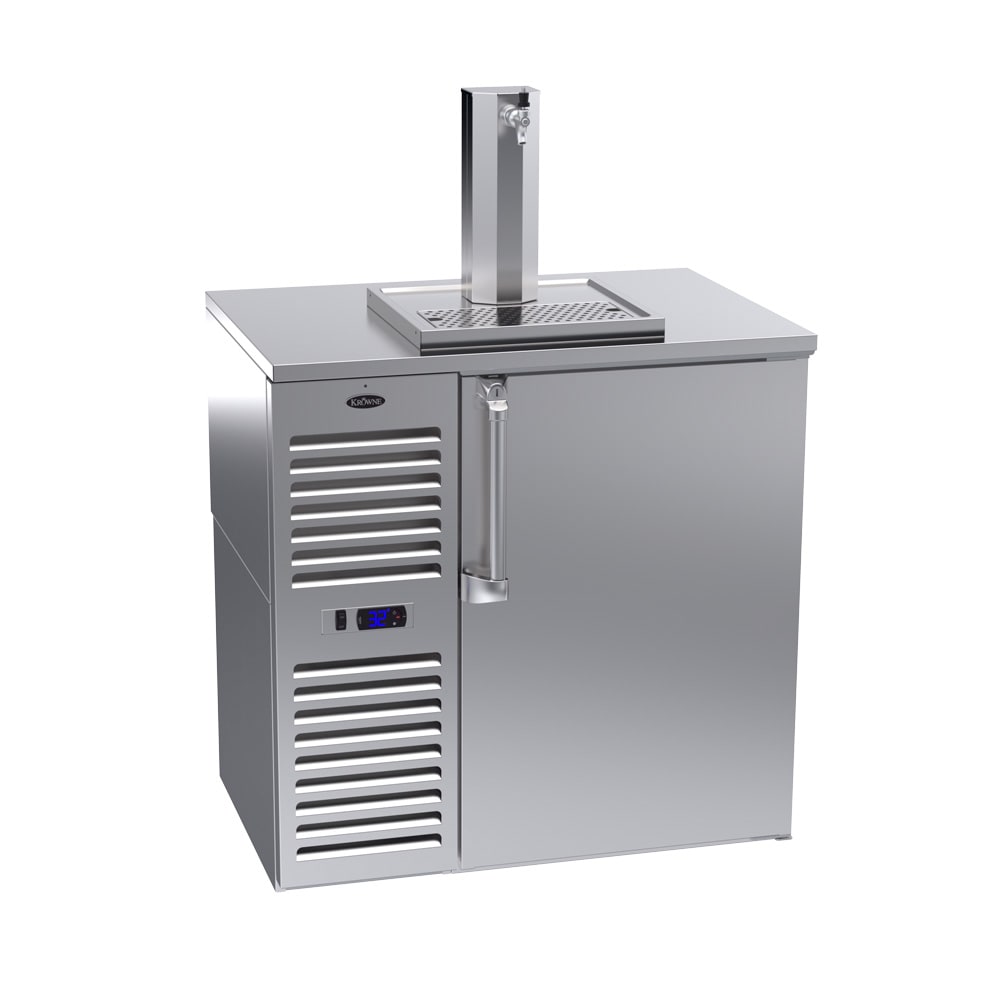 Krowne DB36L-SSS 36" Stainless Steel 1-Door Draft Beer Dispenser with 1 Tower and 1 Tap