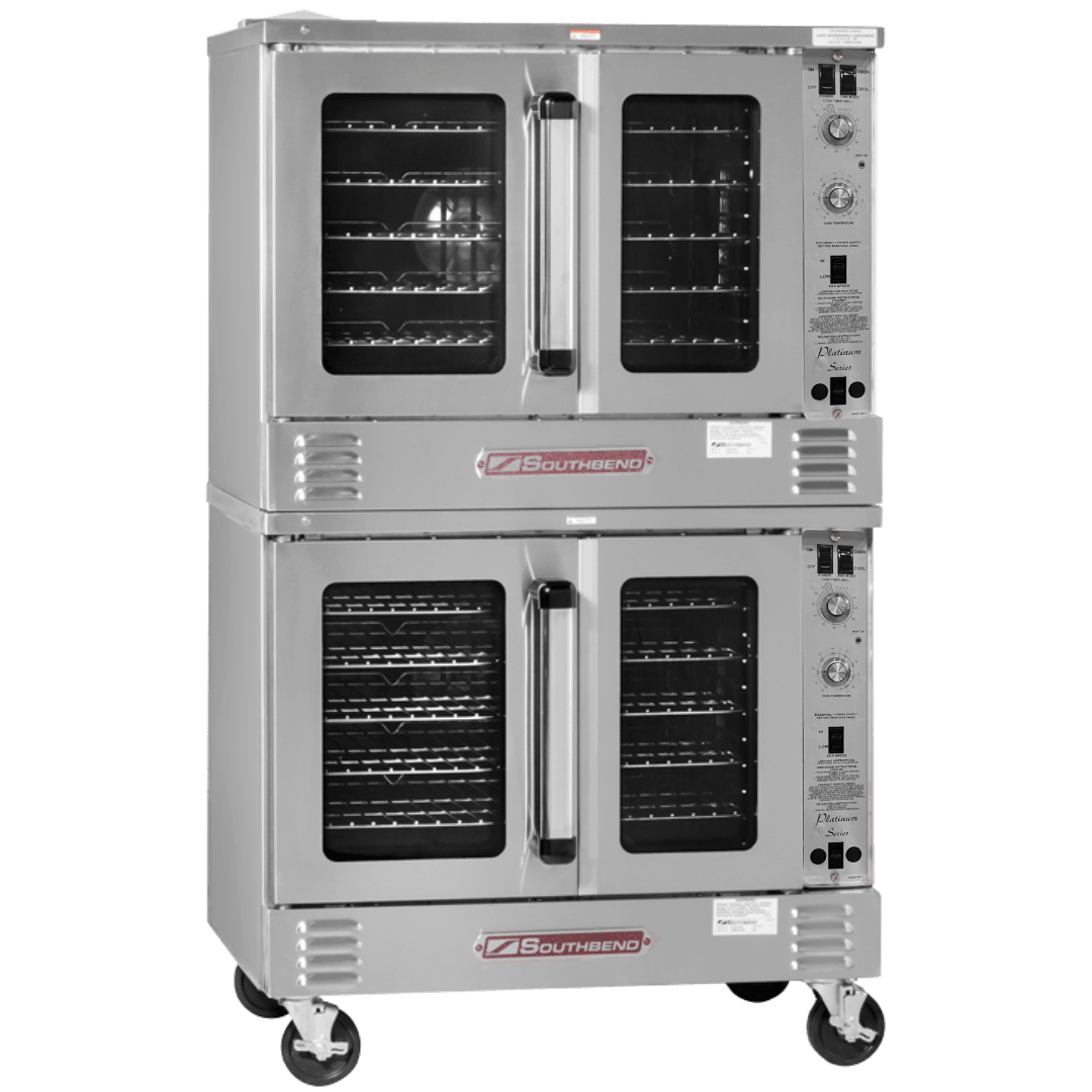 Southbend PCE15S/SD Platinum Series Double Deck Electric Full Size Convection Oven with Legs, 208V, Single Phase
