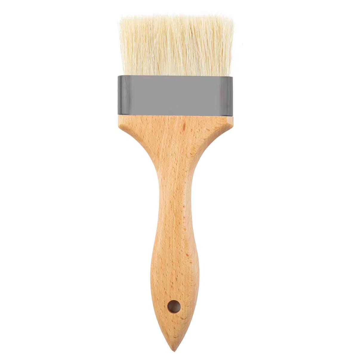 Tablecraft 11079 9" Pastry/Basting Brush, Beech Wood Handle with Boar Hair Bristles