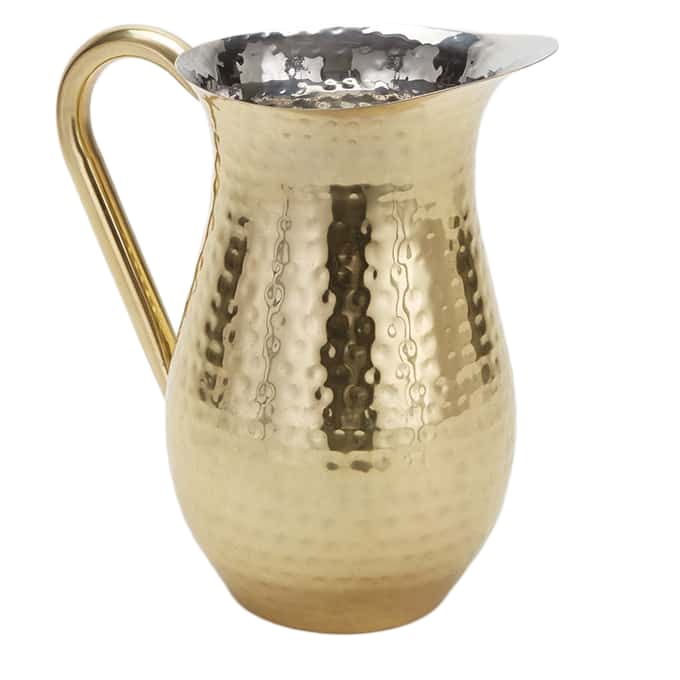 American Metalcraft BWPHG84 84 oz. Gold Bell Pitcher, Hammered Finish