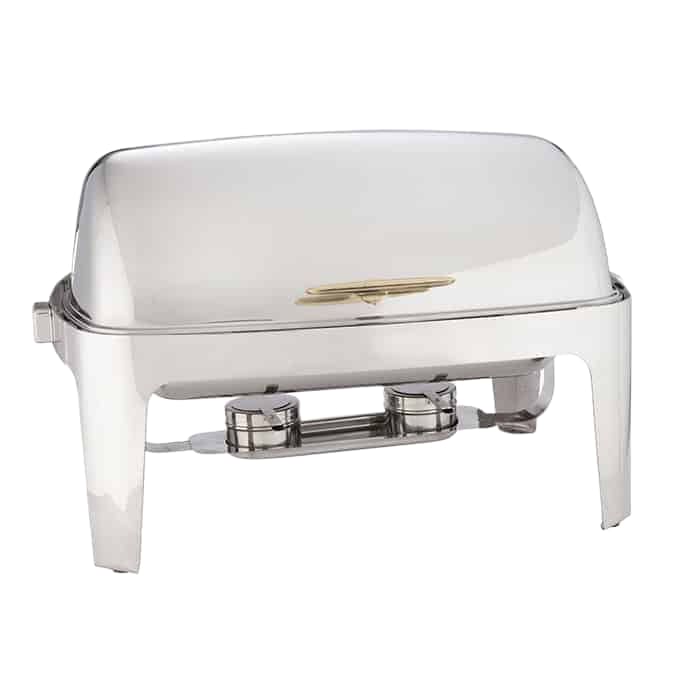 American Metalcraft GOLDAGRT26 Adagio™ 9 qt. Rectangular Stainless Steel Chafer w/ Gold Handle