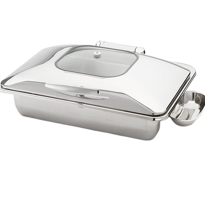 American Metalcraft REVLRT26 Evolution™ 9 qt. Rectangular Stainless Steel Chafer, Induction Ready