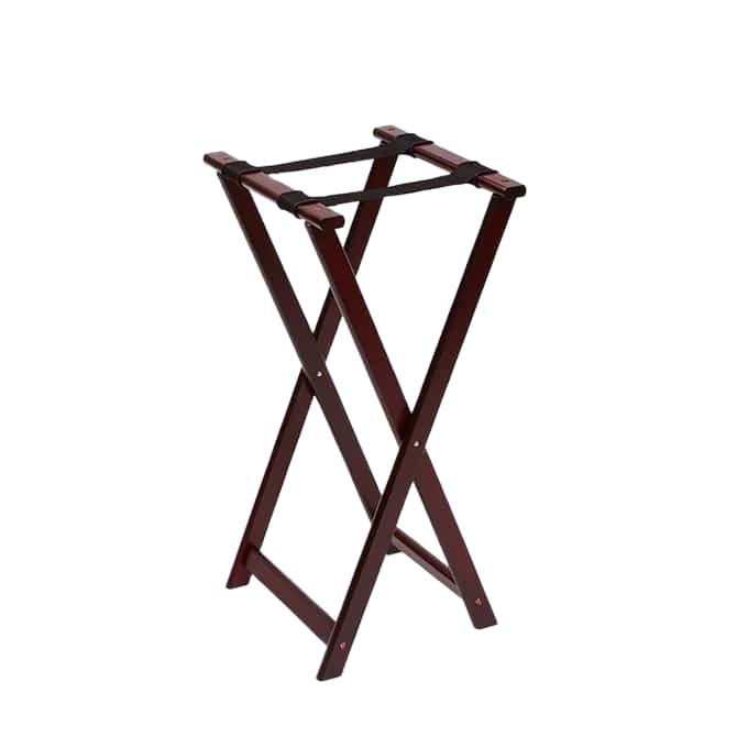 American Metalcraft WTSM31 Mahogany Tray Stand, 17"L x 17"W x 31"H