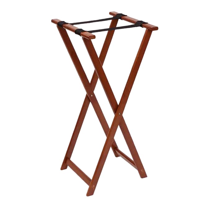 American Metalcraft WTSW39 Walnut Tray Stand, 18"L x 18"W x 38"H