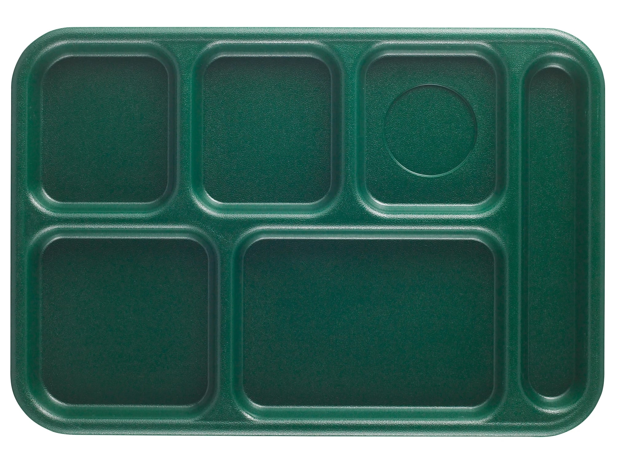 Cambro BCT1014119 Budget 6-Compartment School Tray, Sherwood Green