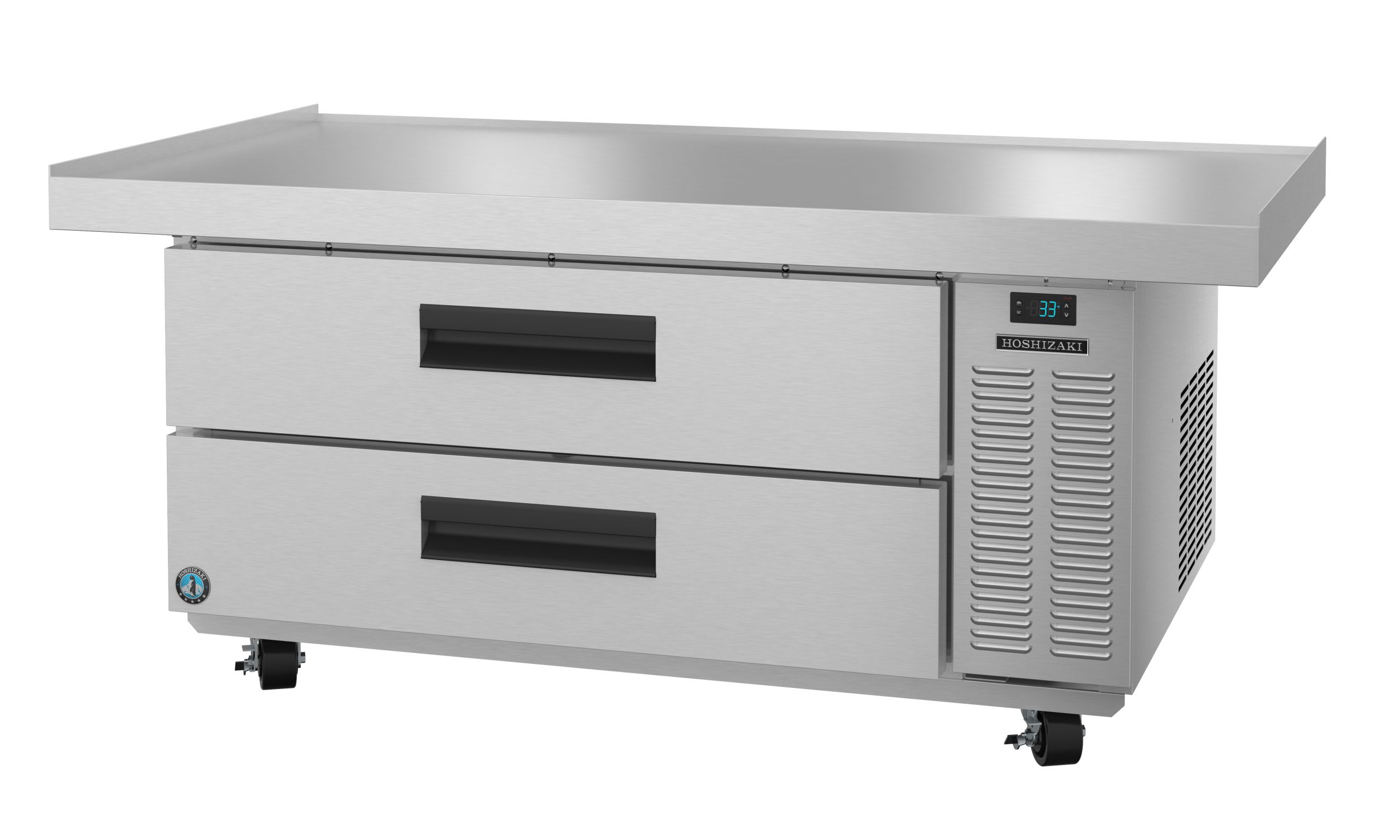 Outlet Hoshizaki CR60A Refrigerator, Single Section Chef Base Prep Table, Stainless Drawers