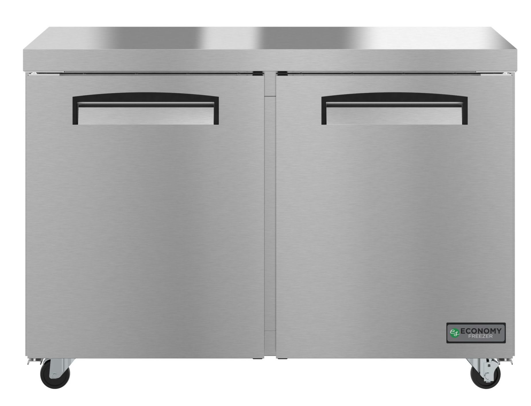 Outlet Hoshizaki EUF48A Freezer, Two Section Undercounter, Stainless Doors