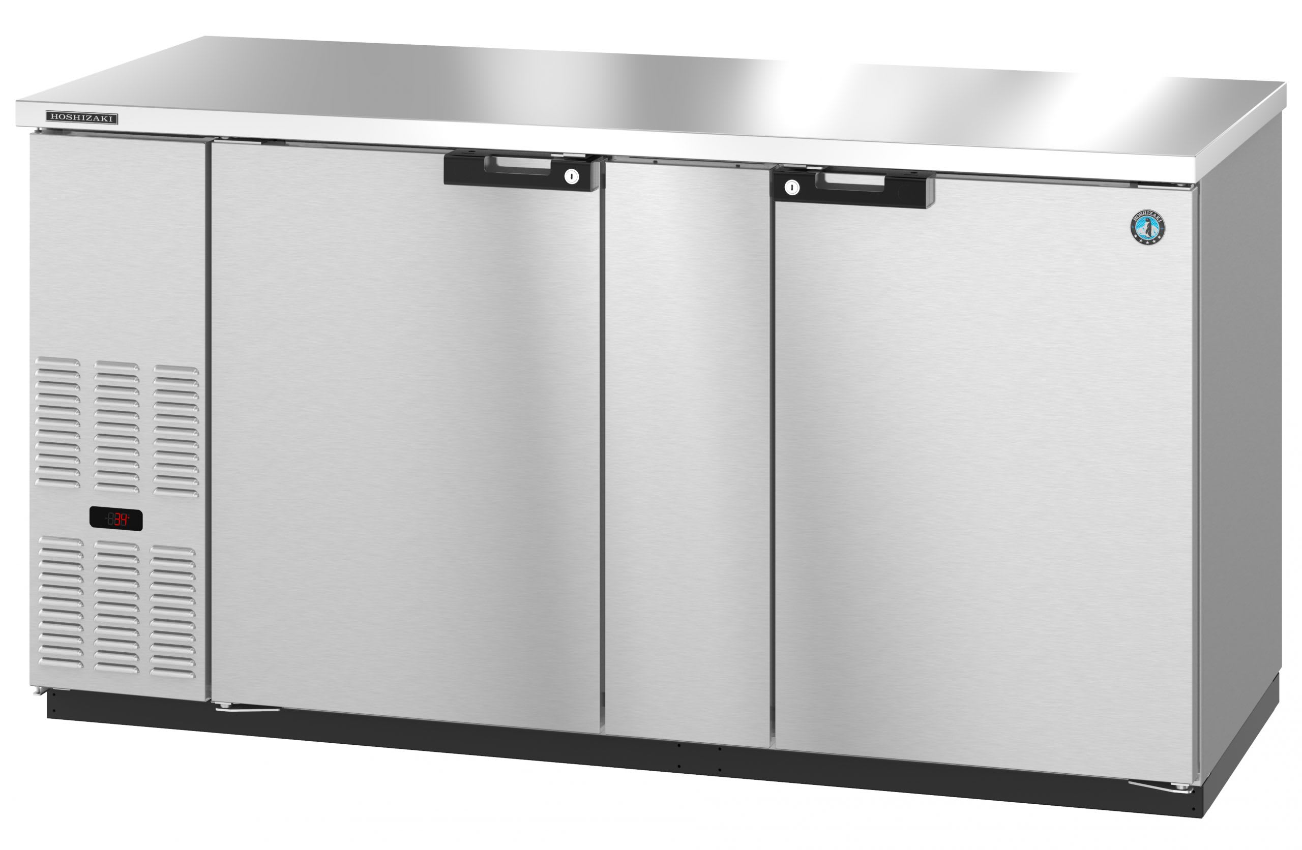 Outlet Hoshizaki BB69-S Refrigerator, Two Section, Stainless Steel Back Bar, Solid Doors