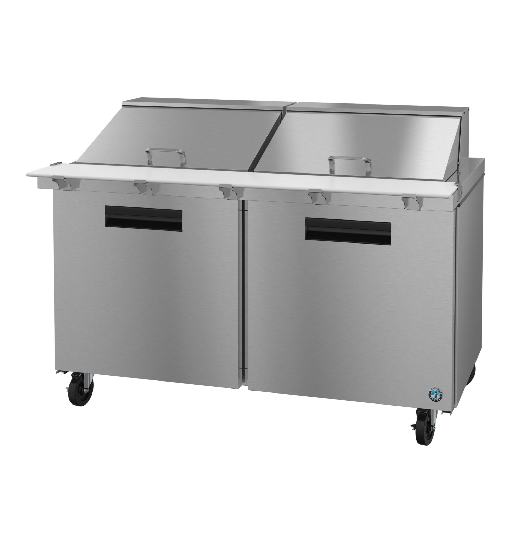 Outlet Hoshizaki SR60B-24M Refrigerator, Two Section Mega Top Prep Table, Stainless Doors