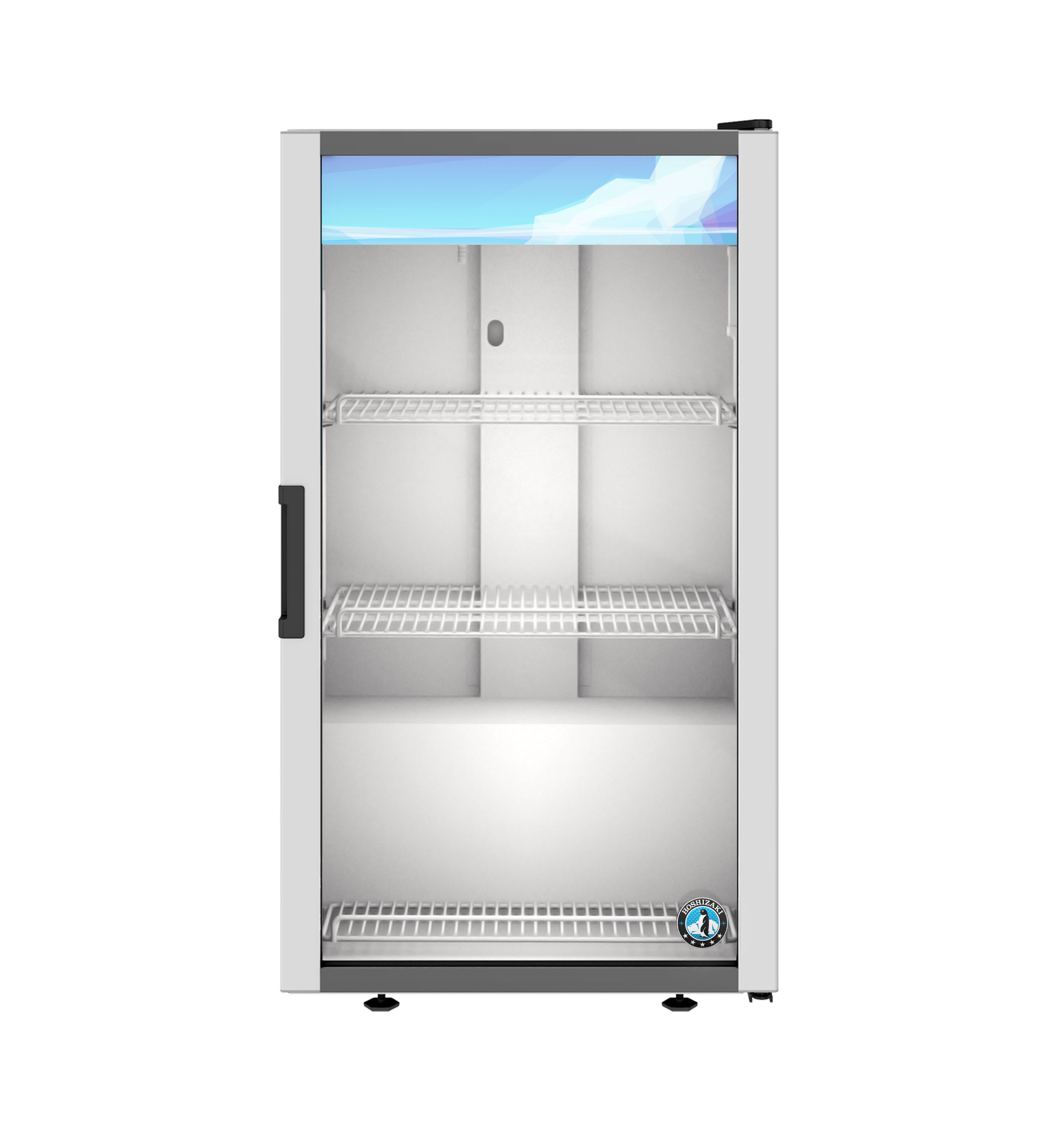 Outlet Hoshizaki RM-7-HC Countertop Refrigerator, Single Section Glass Door Merchandiser – Silver Exterior