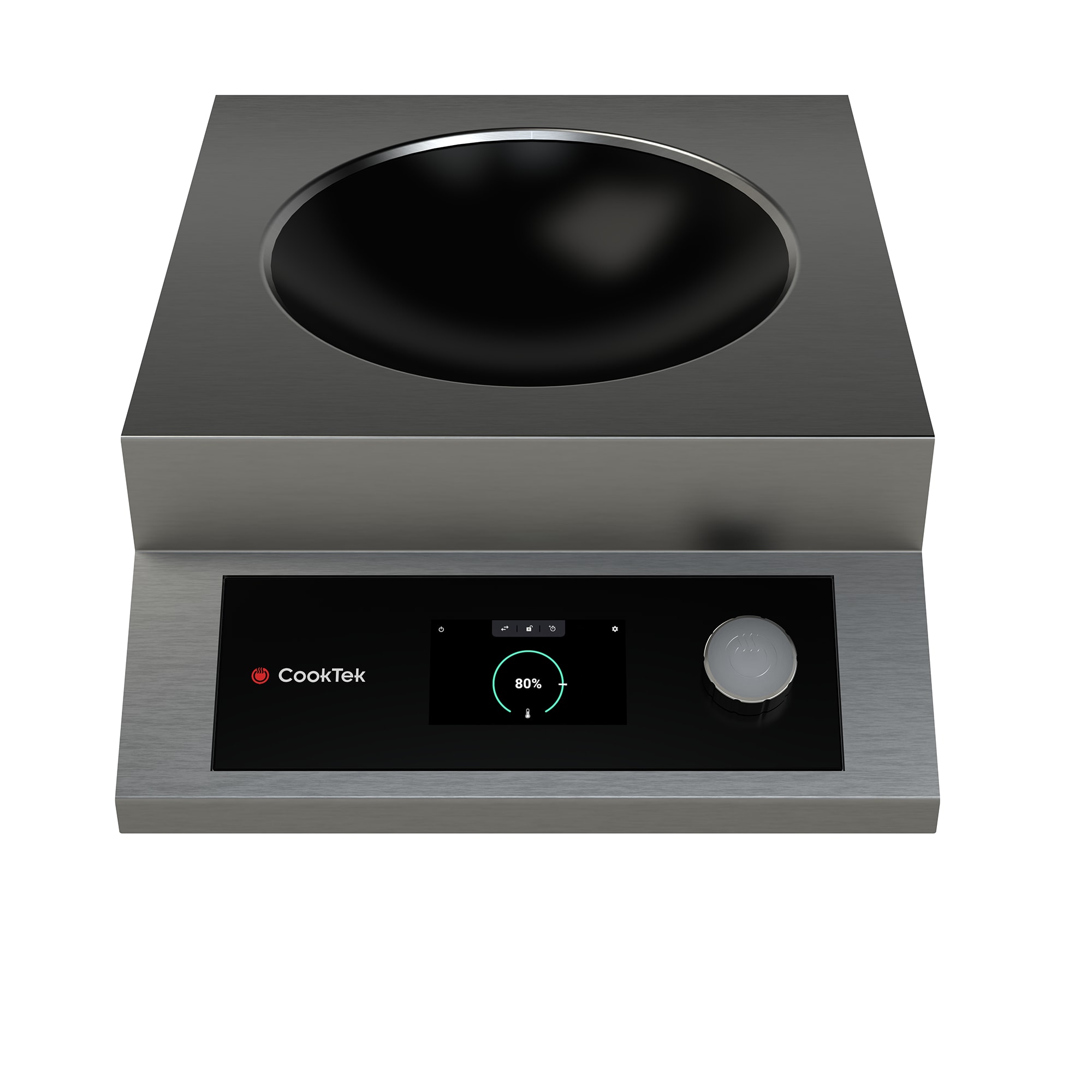 CookTek HTF-9500-WK35-1 1-Burner Countertop Induction Wok Range, 240V, 3500W Burner, Touch Controls