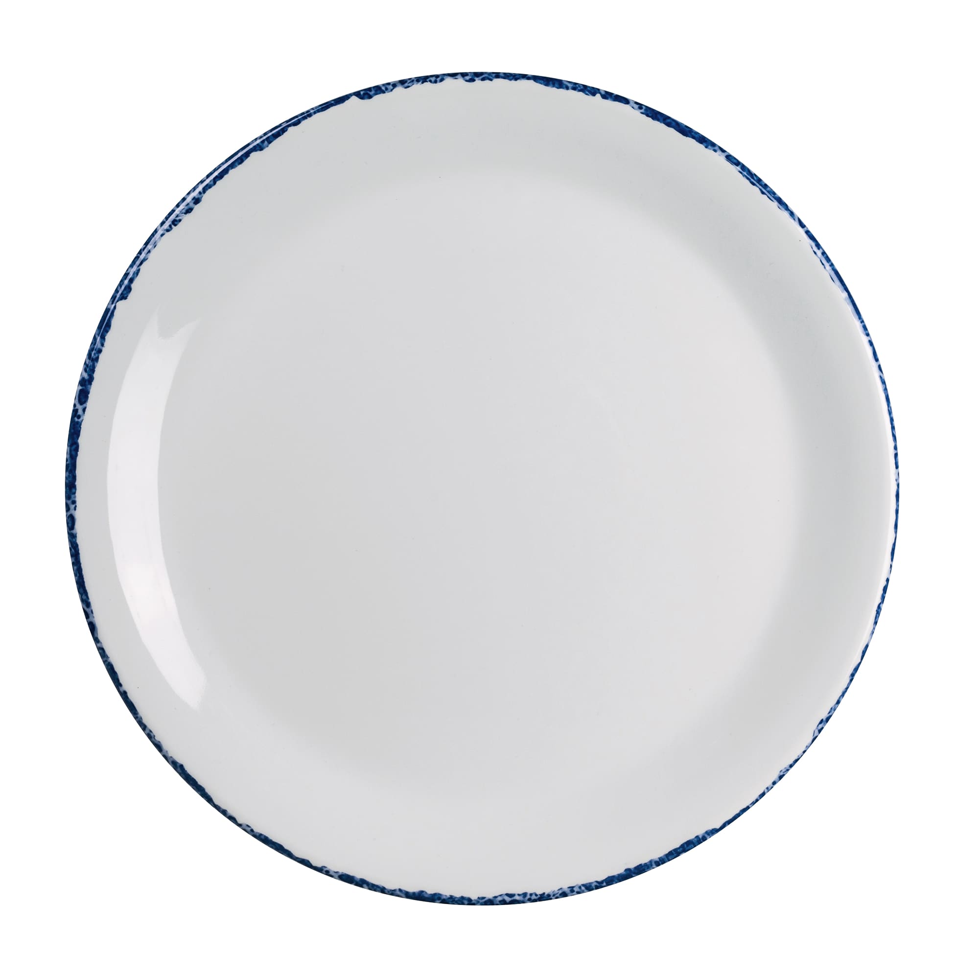 Steelite 7068MM304 Creations Blue Dapple 10" Round Blue Coupe Rim Plate