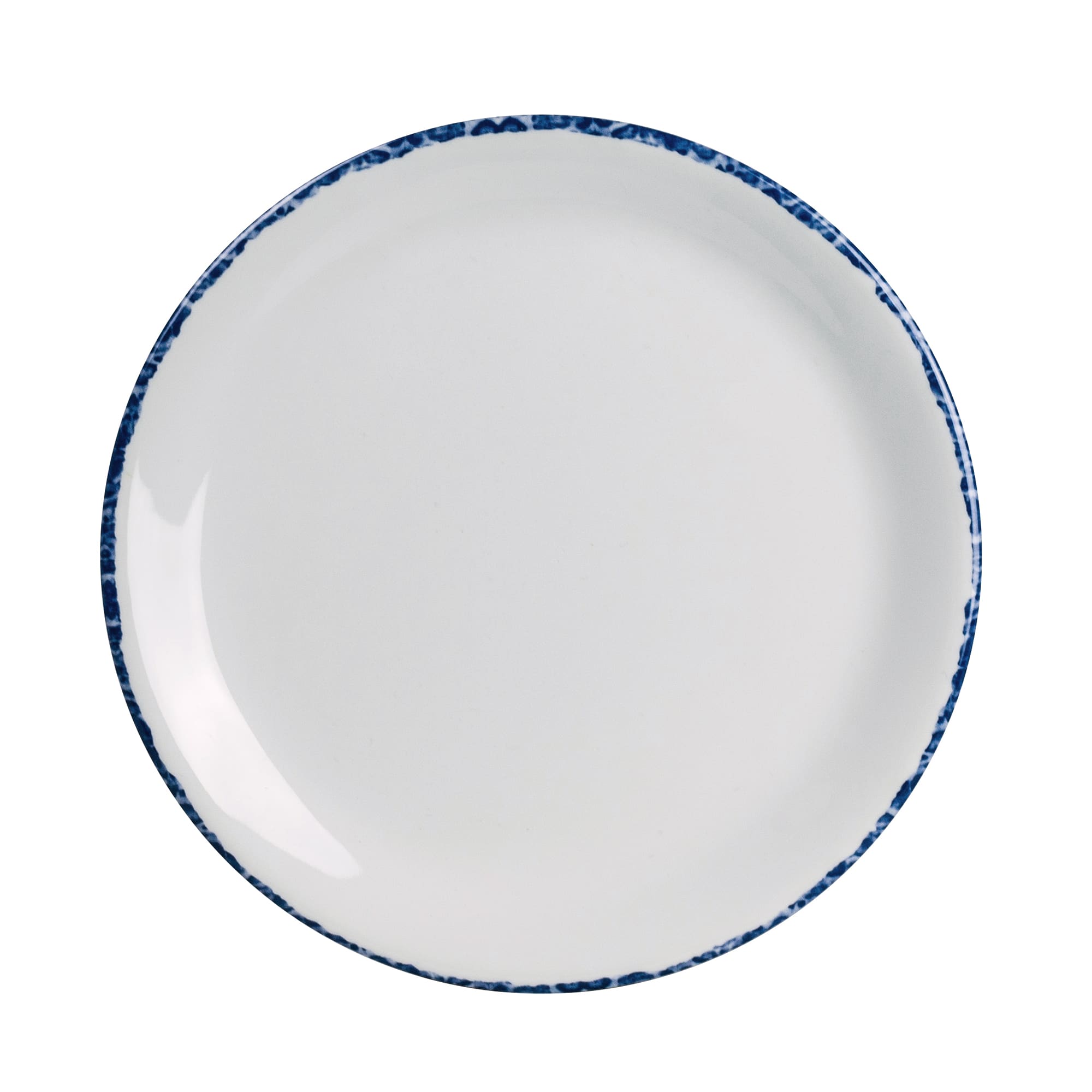 Steelite 7068MM305 Creations Blue Dapple 6" Round Blue Coupe Rim Plate