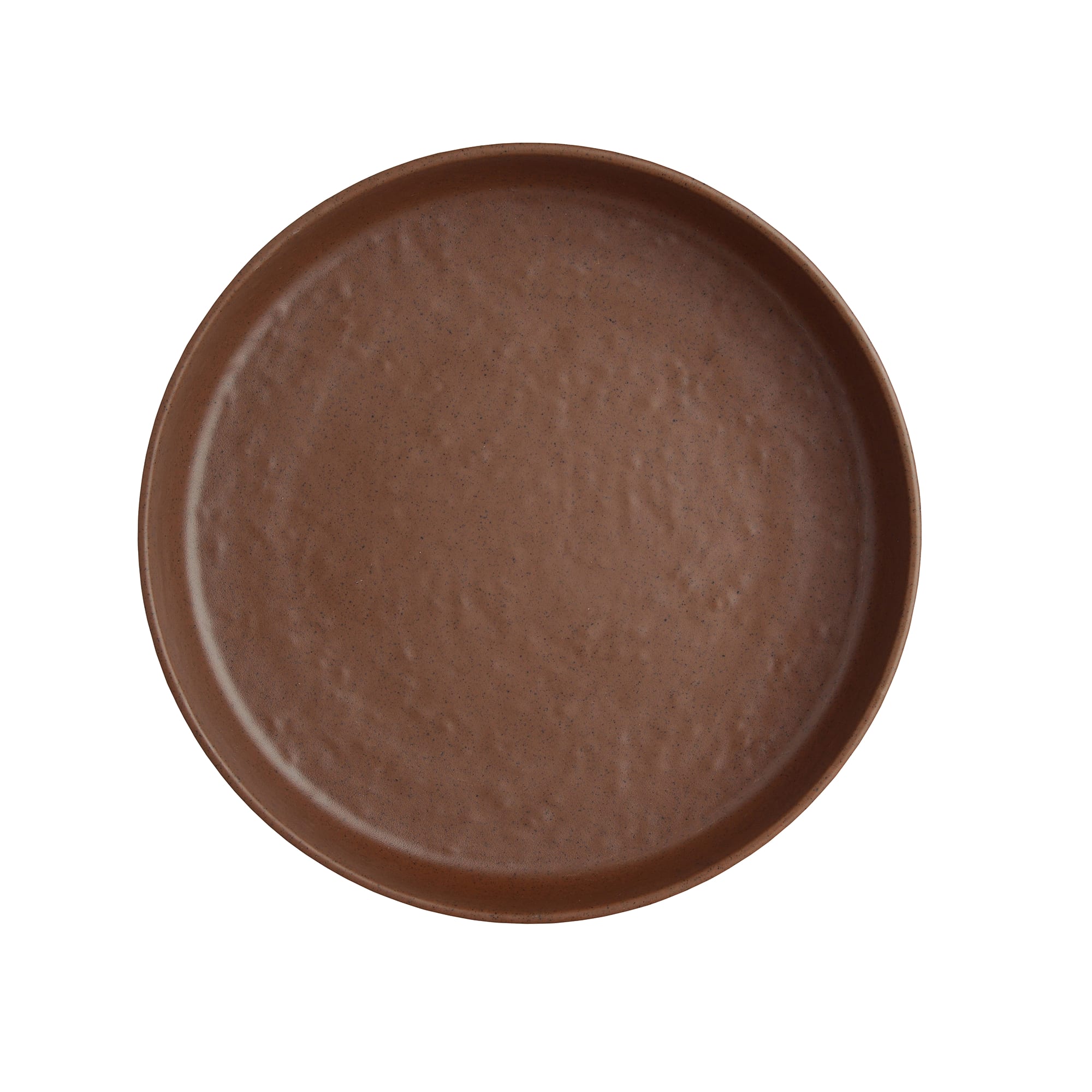 Steelite 7180TM506 Creations Cali 8" Round Redwood Brown Raised Rim Plate