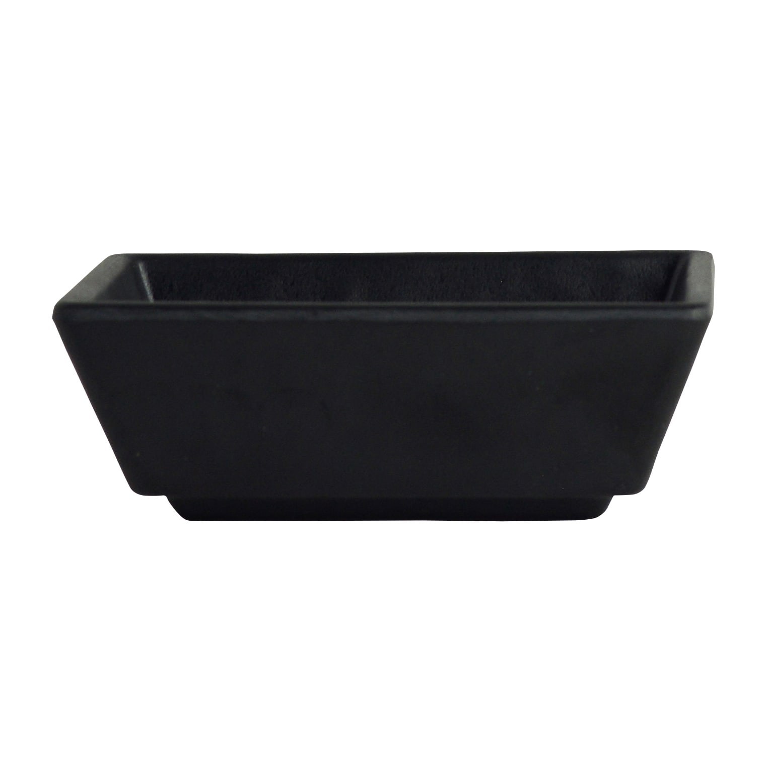 Steelite 7181TM515 Creations Cali 2 oz. Rectangular Black Dish