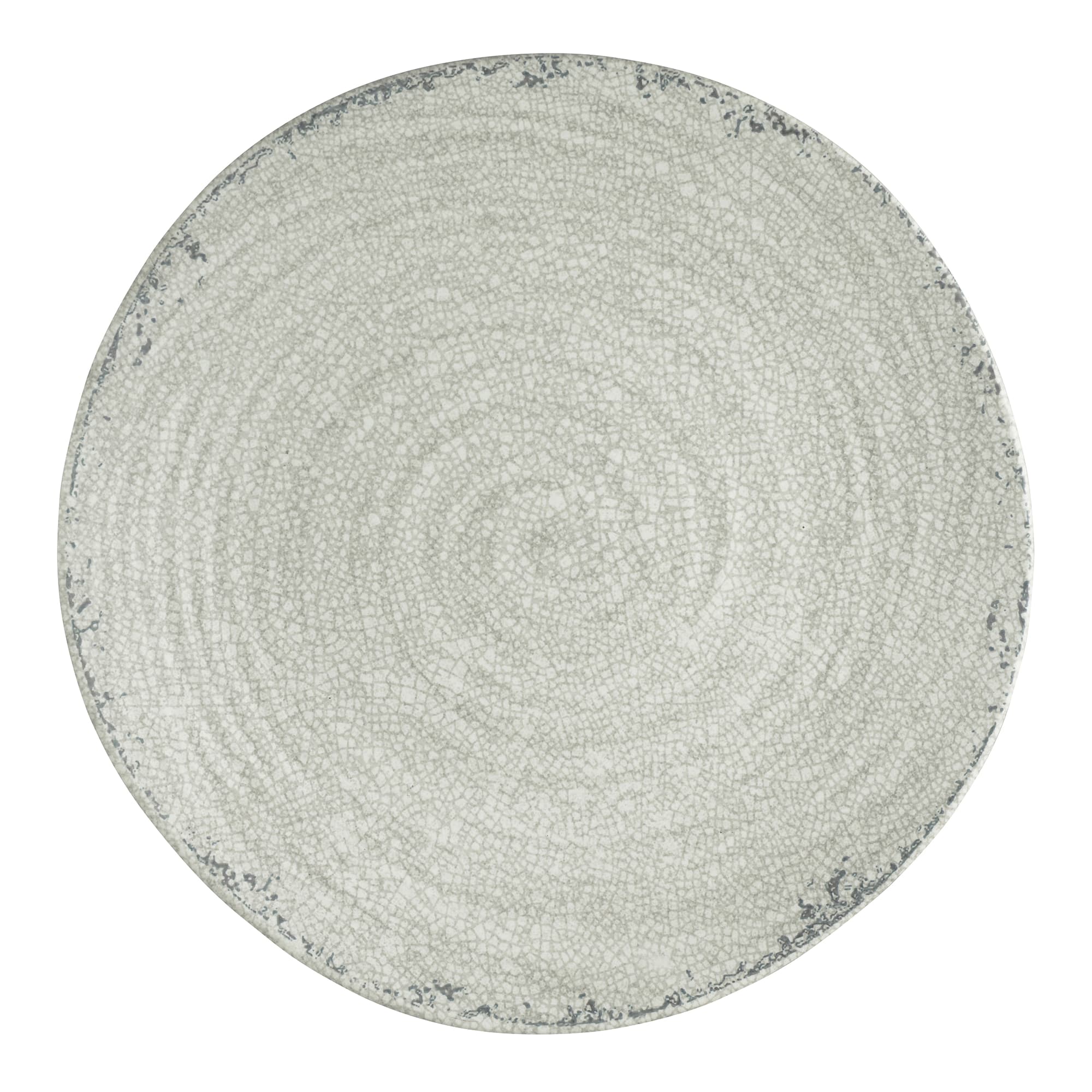 Steelite 7194TM073 Creations Pompeii 6-1/2" Round Stone Gray Coupe Rim Plate