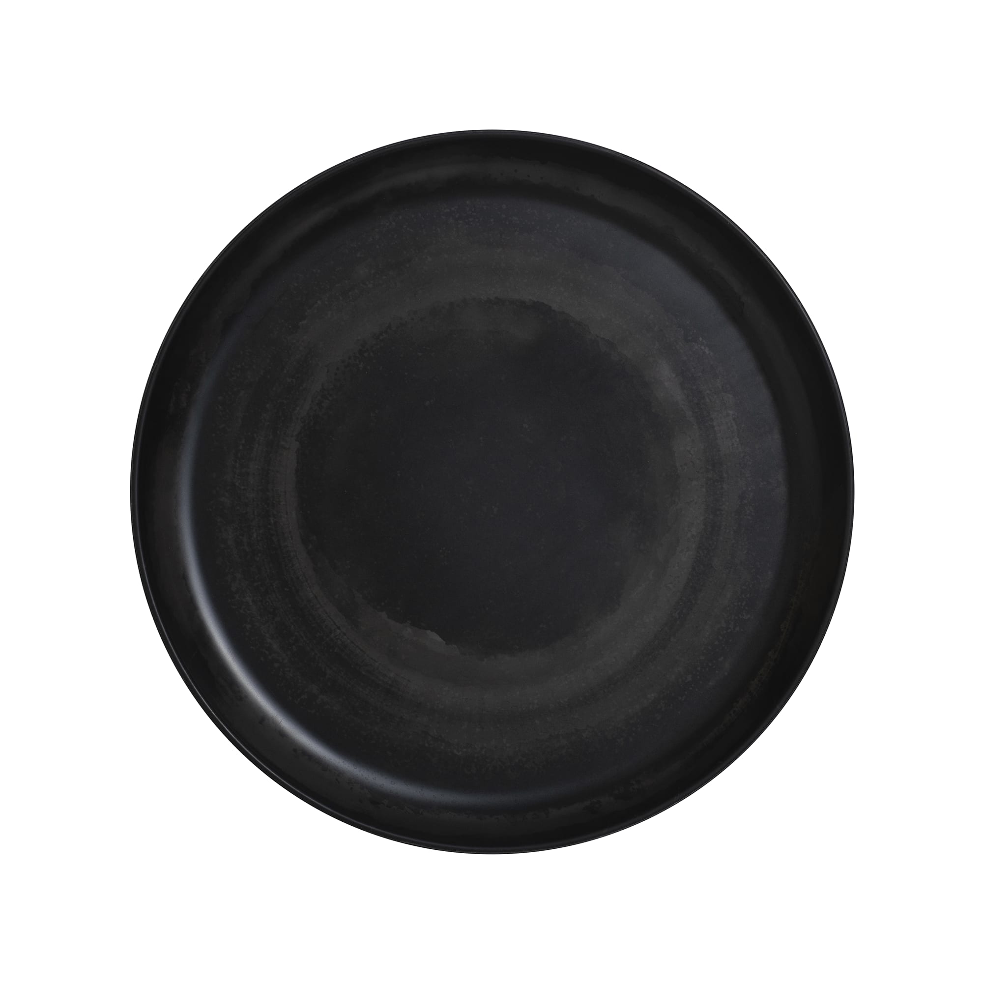 Steelite 7803ZM6006 Creations Raven 10-1/2" Round Black Narrow Rim Plate