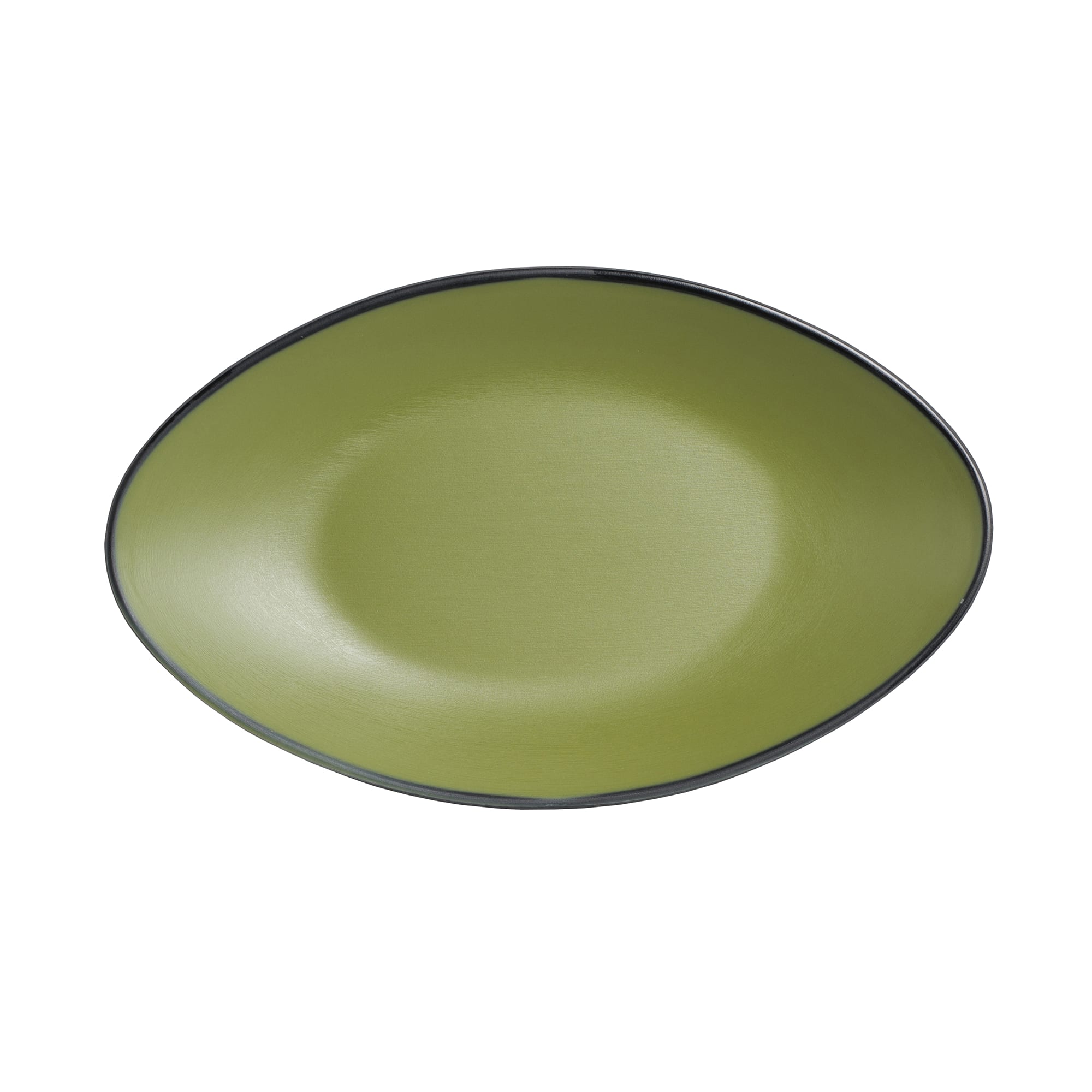 Steelite 7820JB021 Creations Baja 9-3/4" x 5-7/8" Oval Cactus Green Coupe Rim Plate