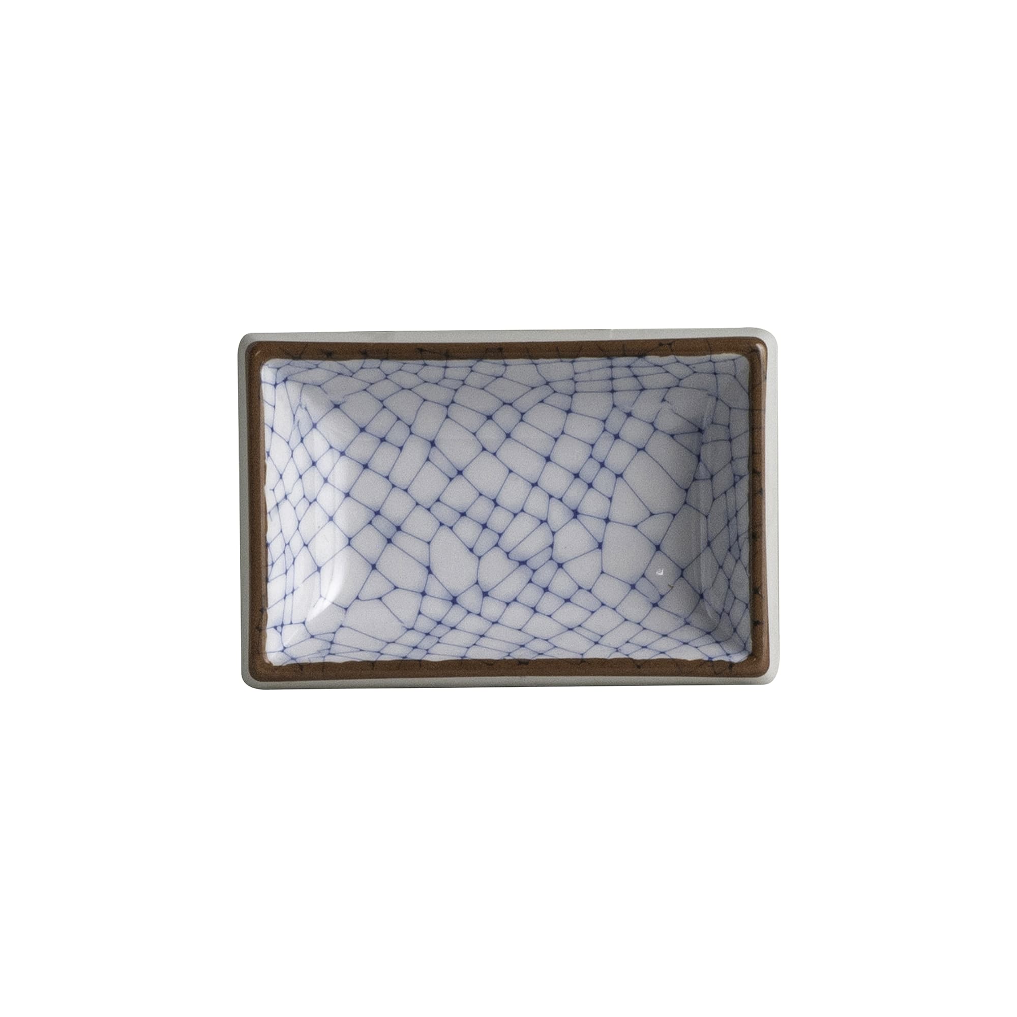 Steelite 7900BR709 Creations Tribeca 2 oz. Rectangular Blue Soy Dish