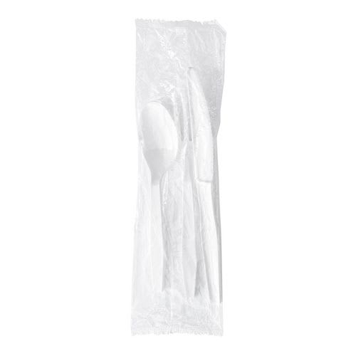 Boardwalk BWK3KITHVYWH Three-Piece Polystyrene Cutlery Kit, Heavyweight, Fork/Knife/Spoon, Plastic, White, 250/C