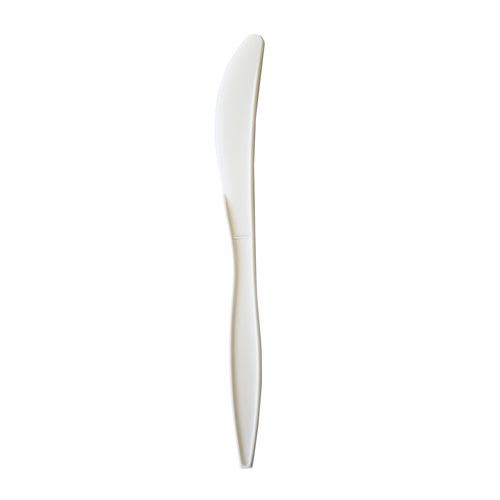 Boardwalk BWKKNIFEPPMW Mediumweight Polypropylene Cutlery, Knife, 5.86", Plastic, White, 1,000/Carton