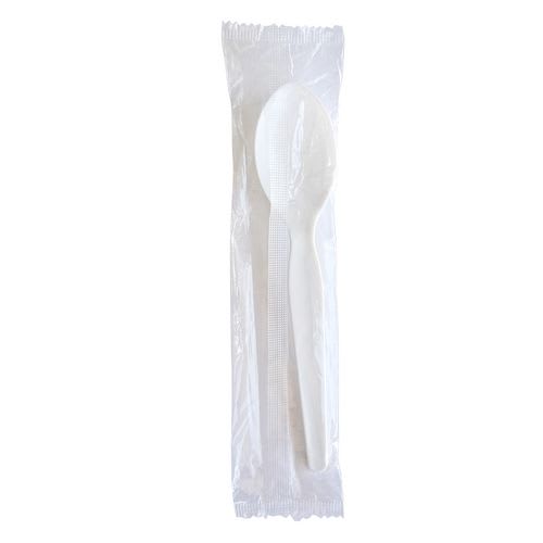 Boardwalk BWKSOUPWHPS Heavyweight Wrapped Polystyrene Cutlery, Soup Spoon, Plastic, White, 1,000/Carton