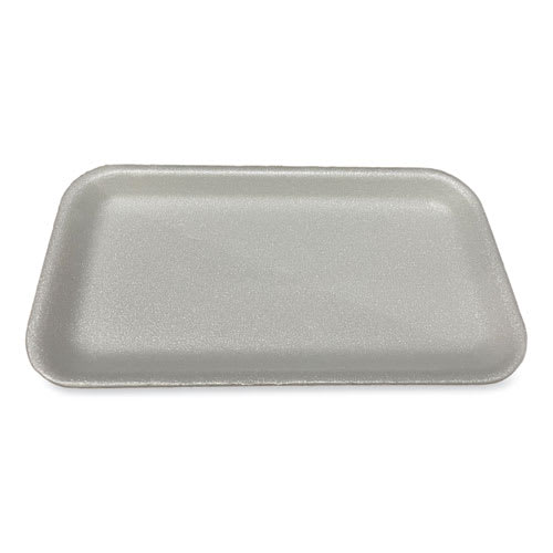 Gen GEN17SWH Meat Trays, #17S, 8.5 x 4.69 x 0.64, White, Foam, 500/Carton