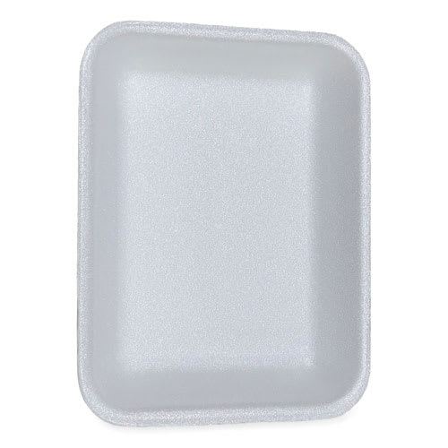 Gen GEN3PWH Meat Trays, #3P, 8.7 x 6.6 x 1.1, White, Foam, 400/Carton