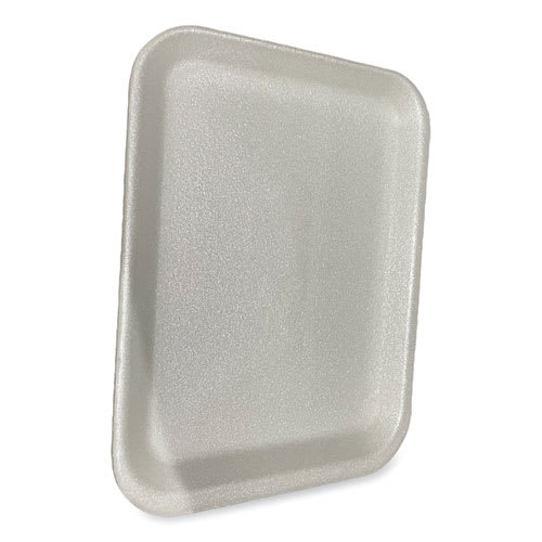 Gen GEN4SWH Meat Trays, #4S, 9.5 x 7.25 x 0.5, White, Foam, 500/Carton