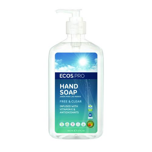 ECOS® PRO PL96636CT Liquid Hand Soap, Free and Clear, 17 oz, 6/Carton