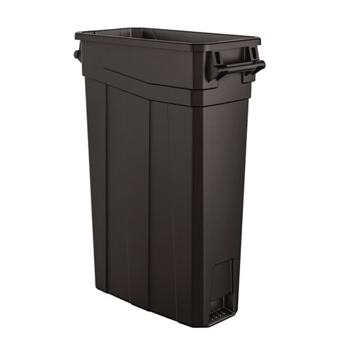 Suncast Commercial TCNH2030BK 23 Gallon Resin Slim Trash Can, Plastic, Black