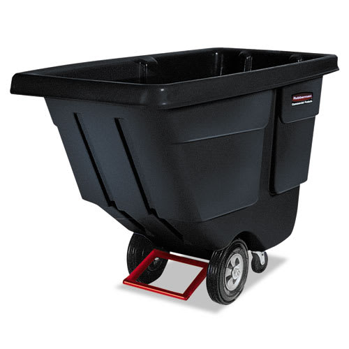 Rubbermaid FG131400BLA 1 cu yd BRUTE Rotomolded Tilt Truck, 850 lb Capacity, Black