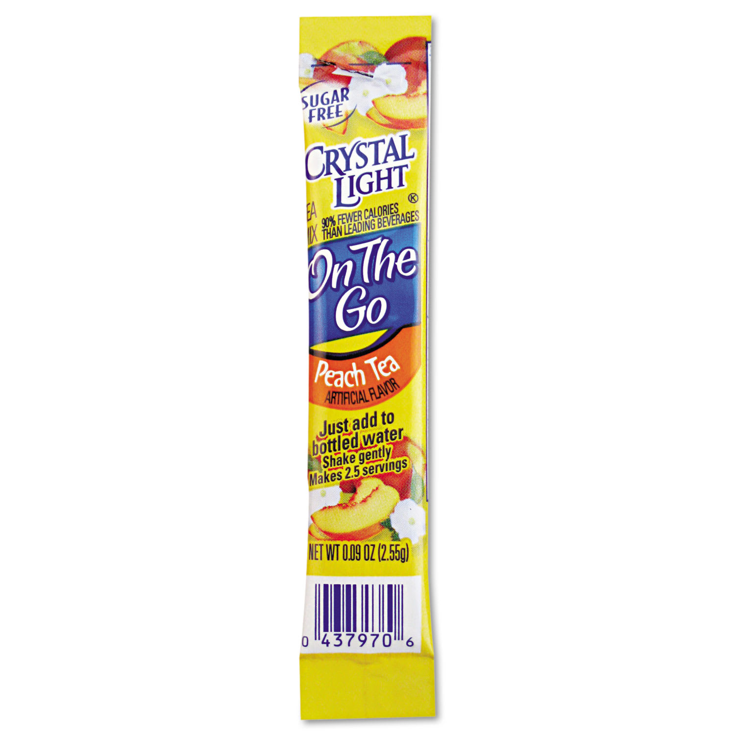 Crystal Light CRY79700 Flavored Drink Mix, Peach Tea, 30 .09oz Packets/box