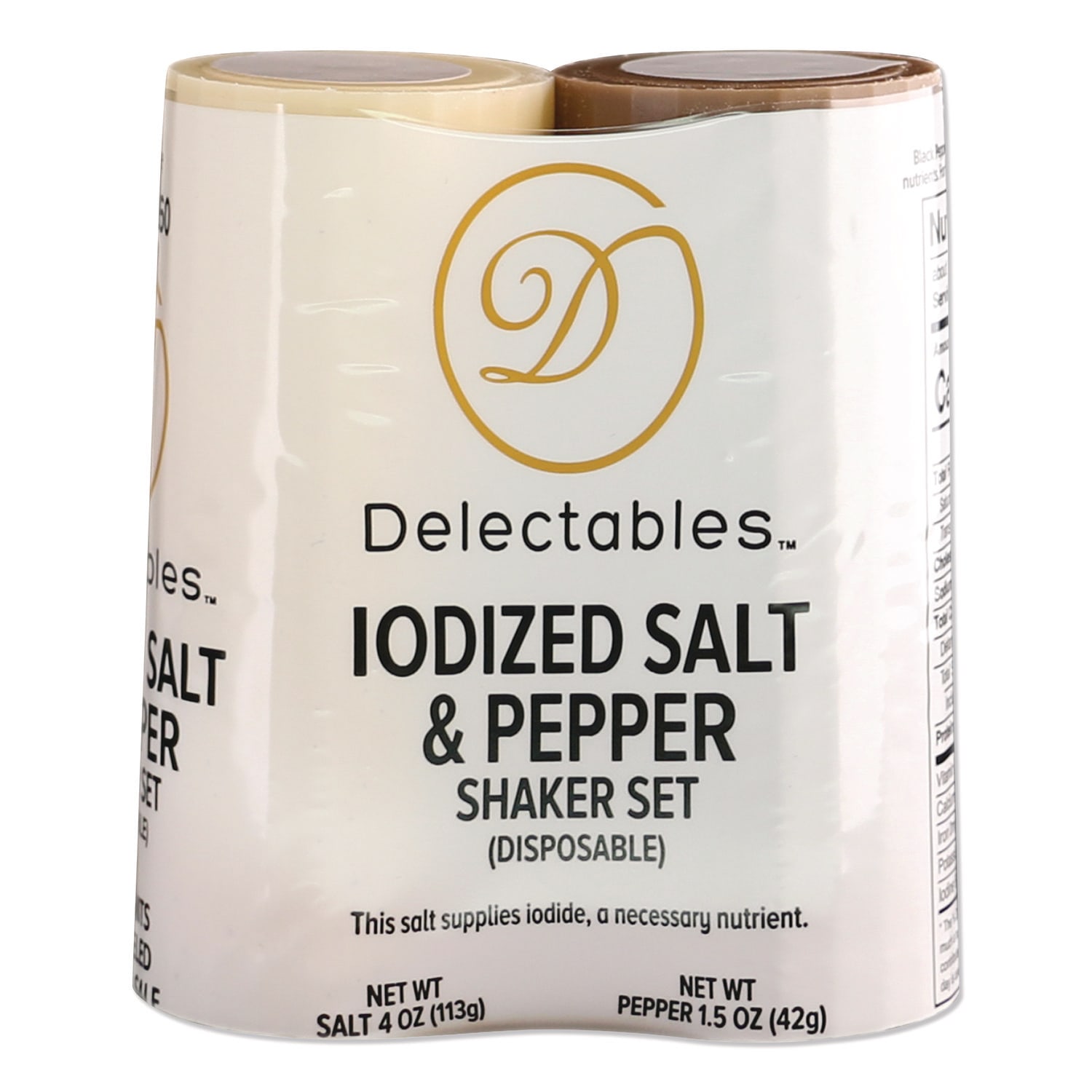 Delectables DEZGRN13060 Salt And Pepper Shaker Combo, 4 Oz Salt Dispenser And 1.5 Oz Pepper Dispenser