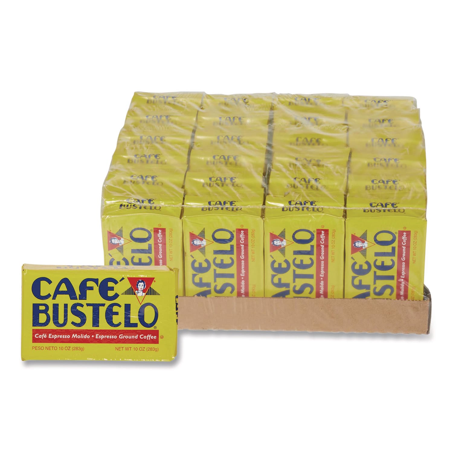 Cafe Bustelo FOL01720CT Coffee Brick, Espresso, 10 oz Brick Pack, 24/Carton