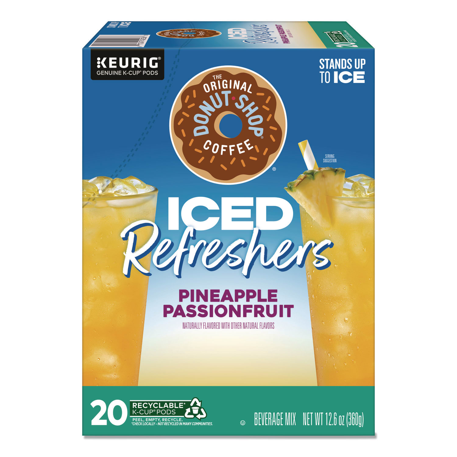 The Original Donut Shop GMT0236 ICED Refreshers K-Cup Pods, Pineapple Passion Fruit, 20/Box
