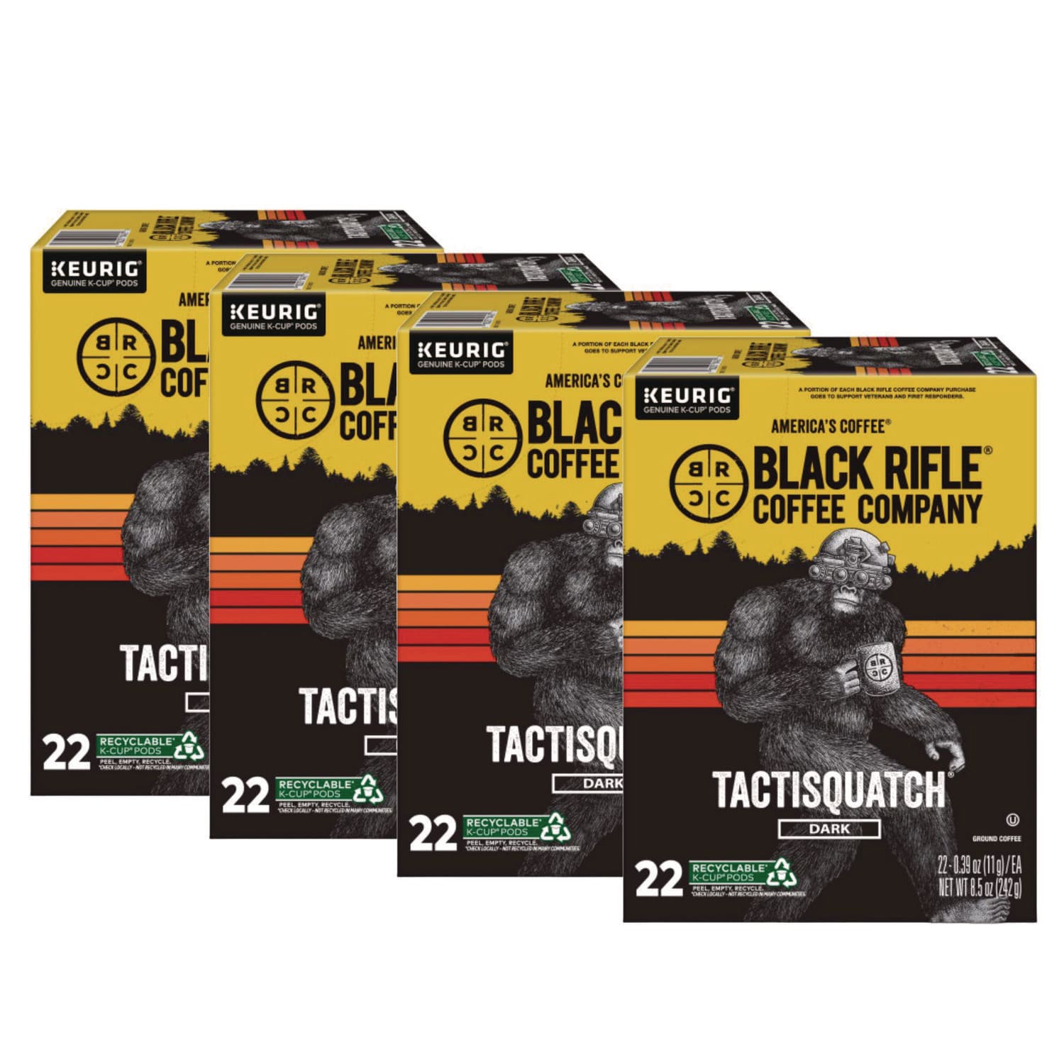 Black Rifle Coffee Company GMT0490CT Tactisquatch Coffee K-Cups, 88/Carton