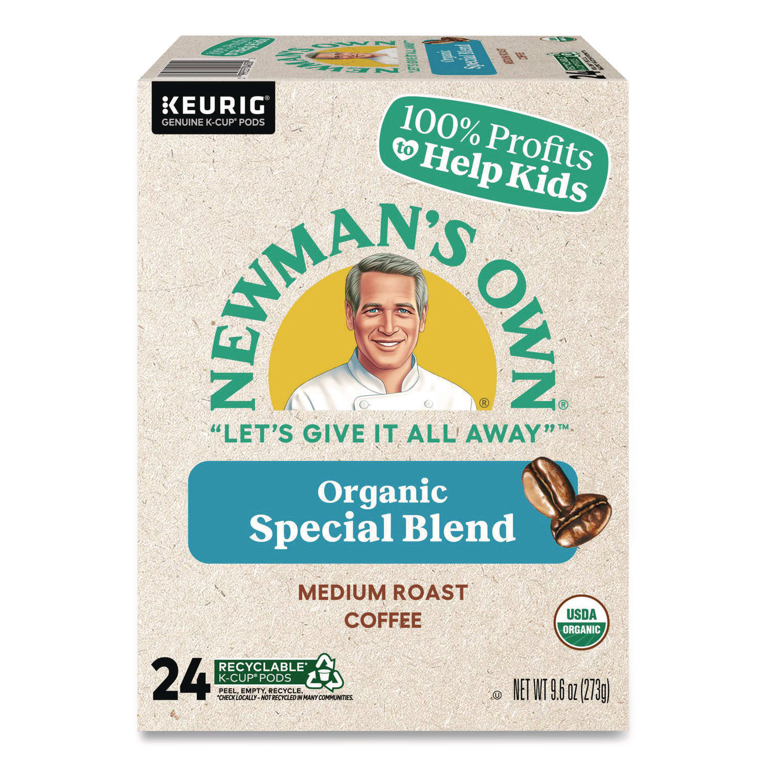 Newman's Own Organics GMT4050 Special Blend Coffee K-Cups, 24/Box