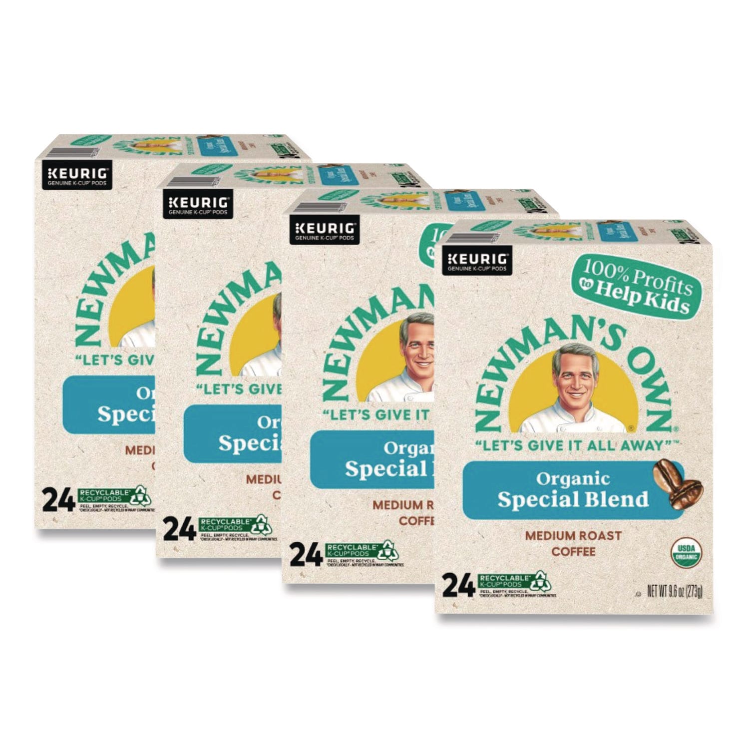 Newman's Own Organics GMT4050CT Special Blend Coffee K-Cups, 96/Carton