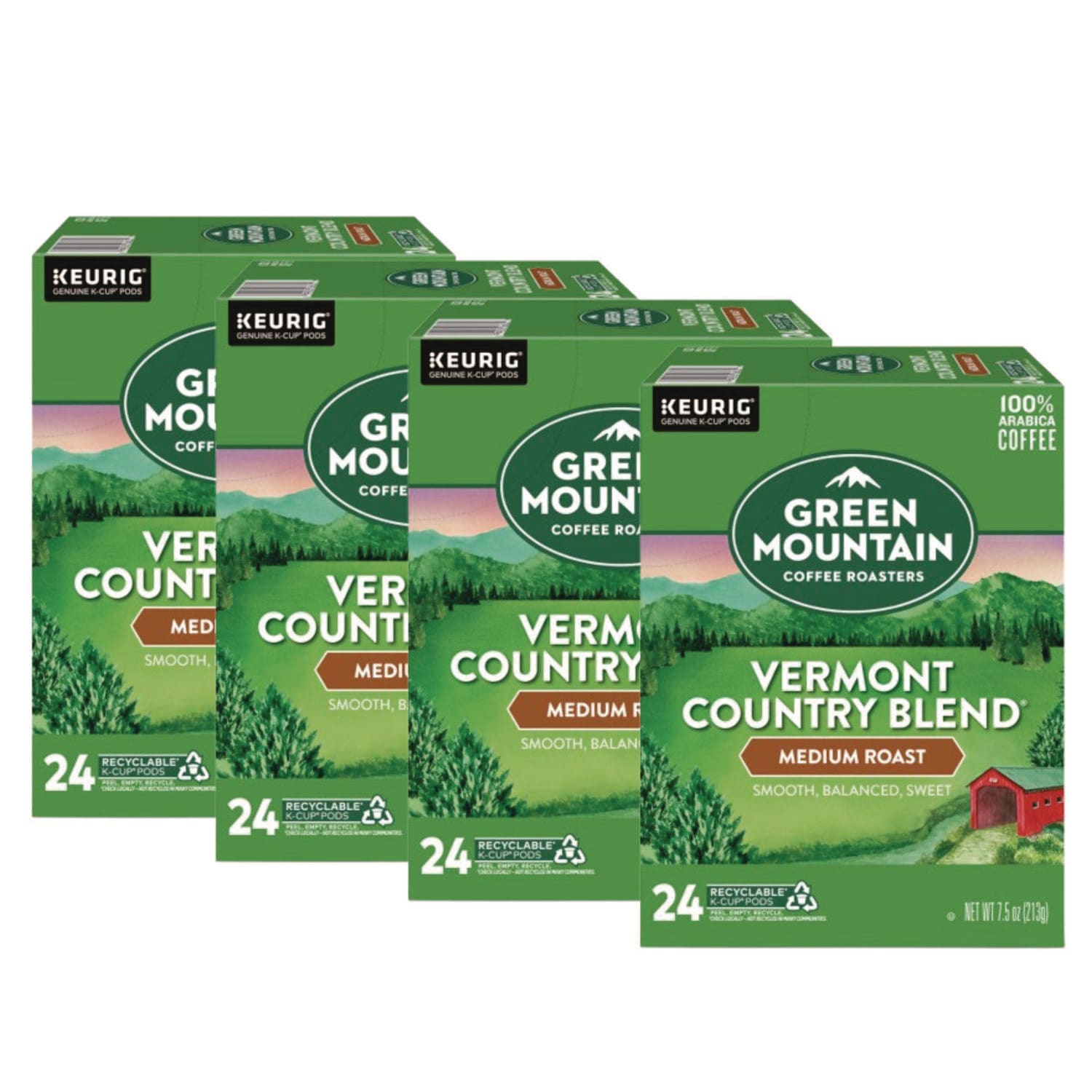 Green Mountain Coffee GMT6602CT Vermont Country Blend Coffee K-Cups, 96/carton