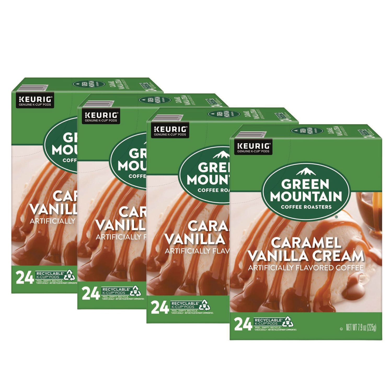 Green Mountain Coffee GMT6700CT Caramel Vanilla Cream Coffee K-Cups, 96/carton