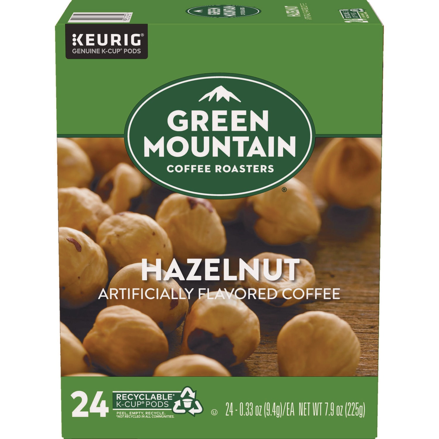 Green Mountain Coffee GMT6792 Hazelnut Coffee K-Cups, 24/box