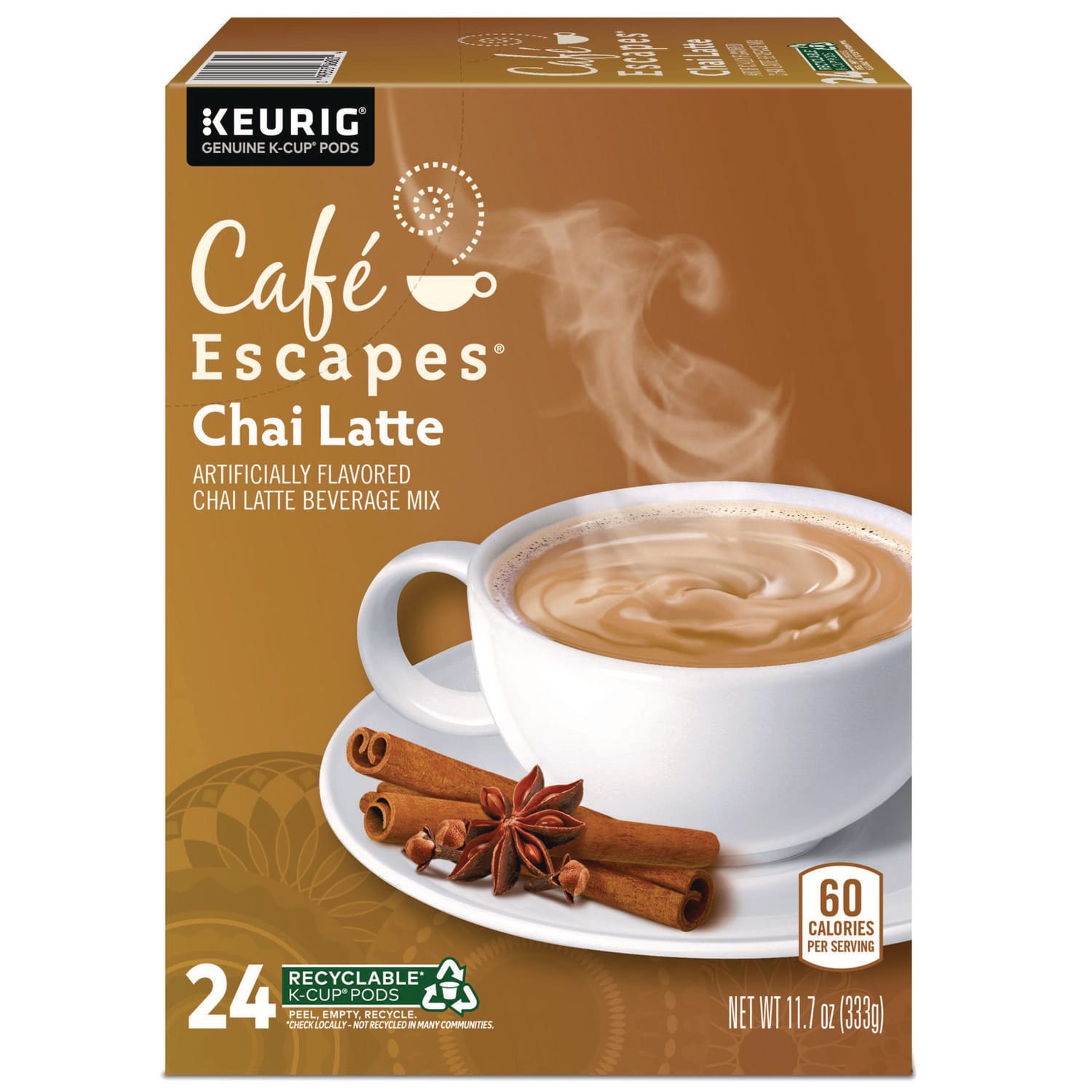 Cafe Escapes GMT6805 Chai Latte K-Cups, 24/Box