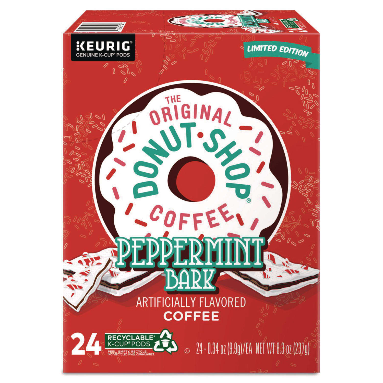 The Original Donut Shop GMT7428 Peppermint Bark K-Cup Pods, 24/box