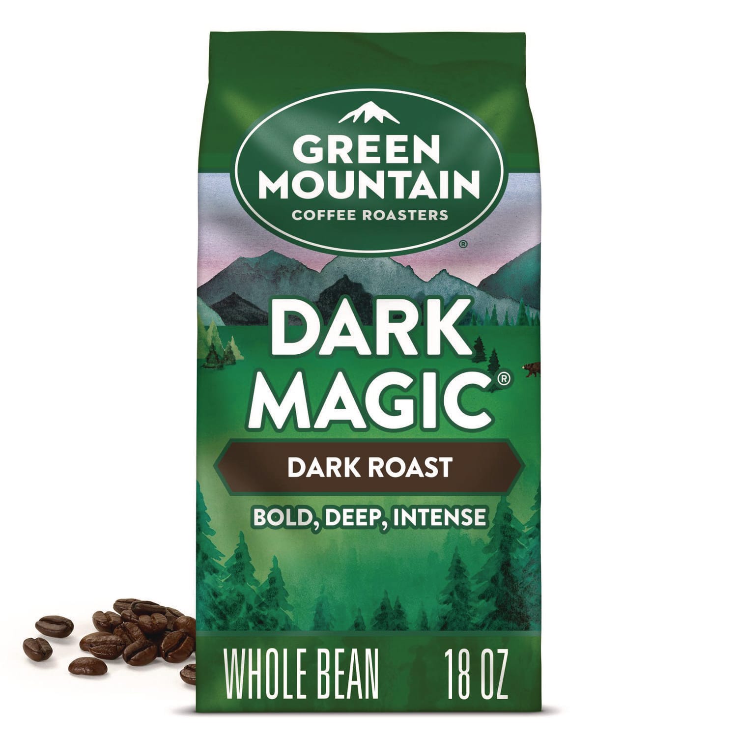 Green Mountain Coffee GMT7568EA Dark Magic Whole Bean Coffee, 18 oz Bag