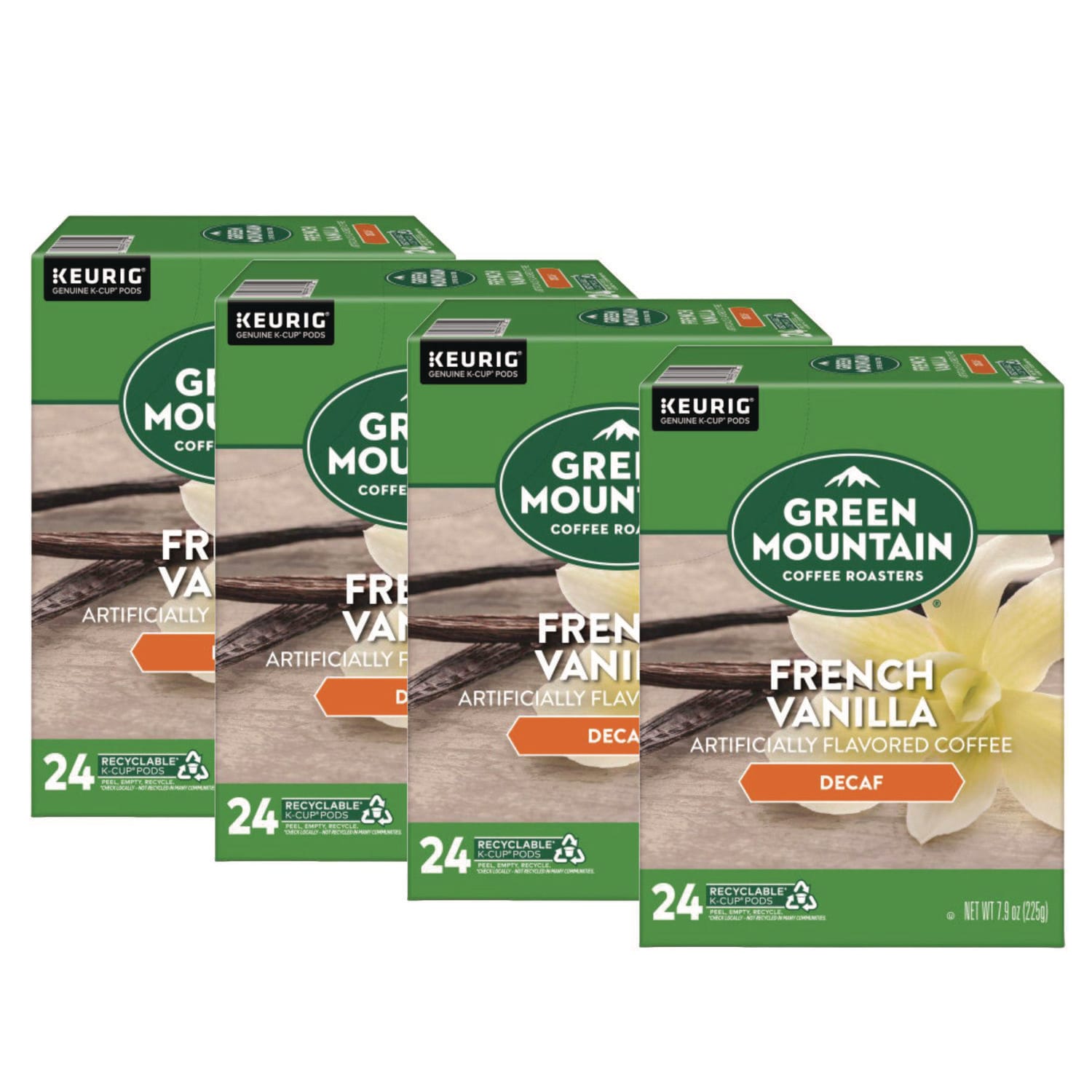 Green Mountain Coffee GMT7732CT French Vanilla Decaf Coffee K-Cups, 96/carton