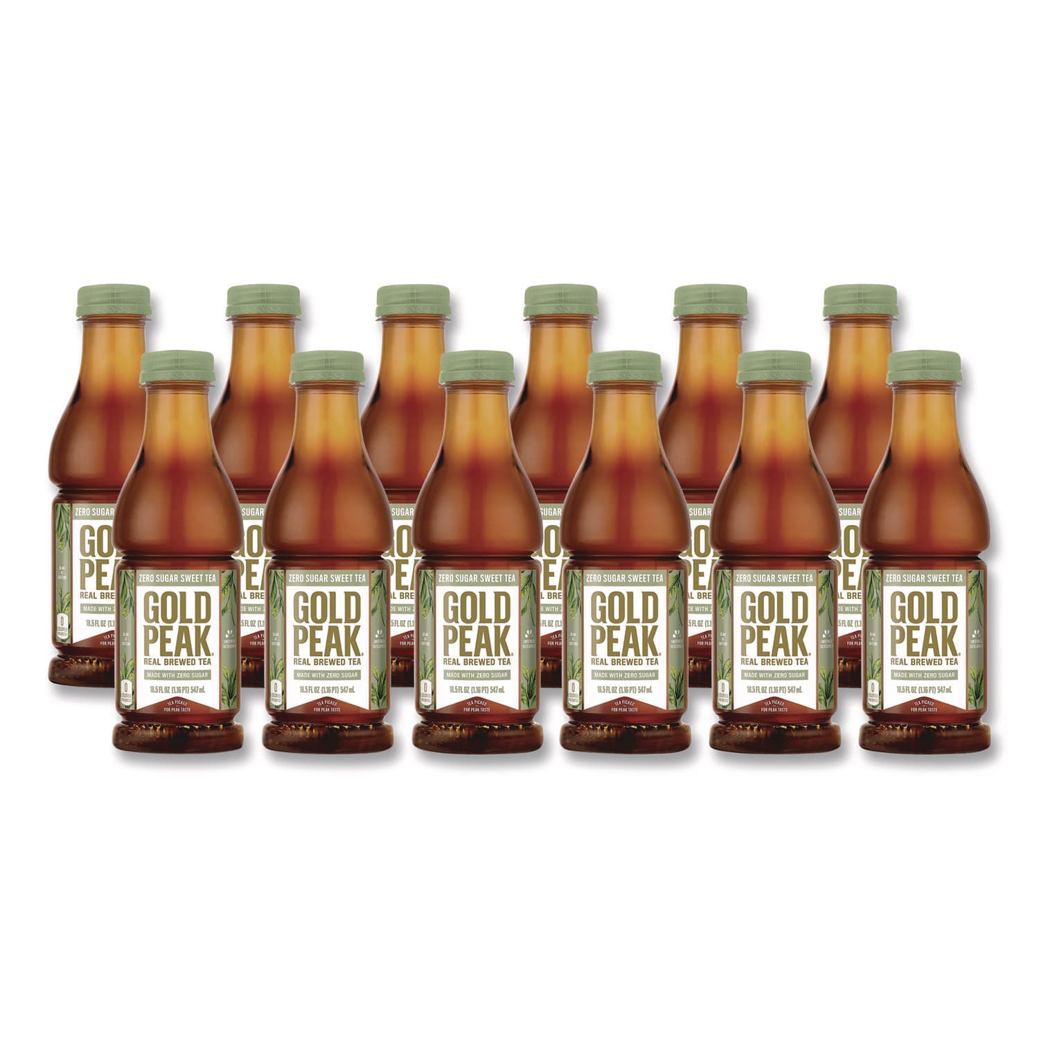 Gold Peak GPT24343772 Zero Sugar Sweet Tea, 18.5 oz Bottle,12/Carton