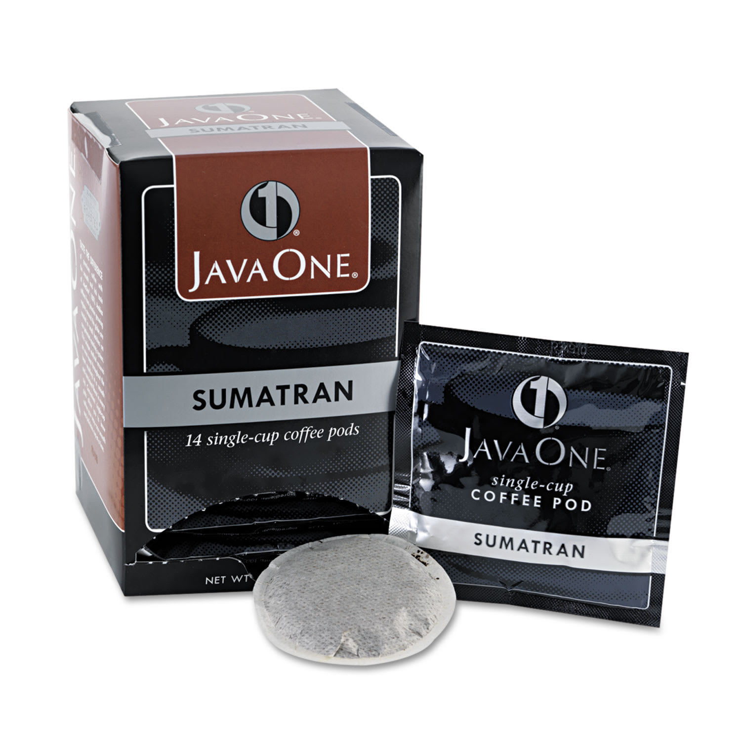 Java One JAV60000 Coffee Pods, Sumatra Mandheling, Single Cup, 14/box