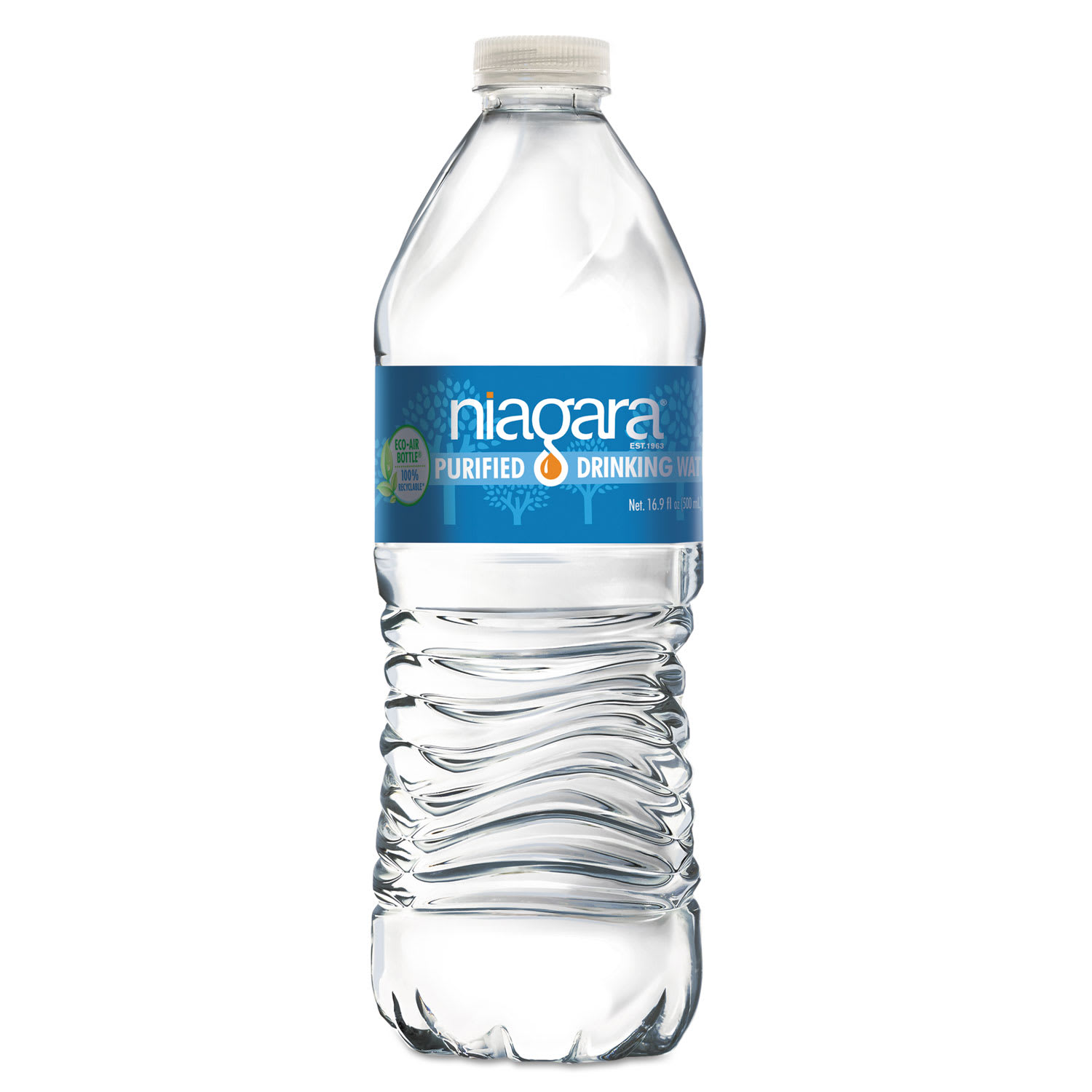 Niagara Bottling NGB05L24PLT Purified Drinking Water, 16.9 Oz Bottle, 24/pack, 2016/pallet